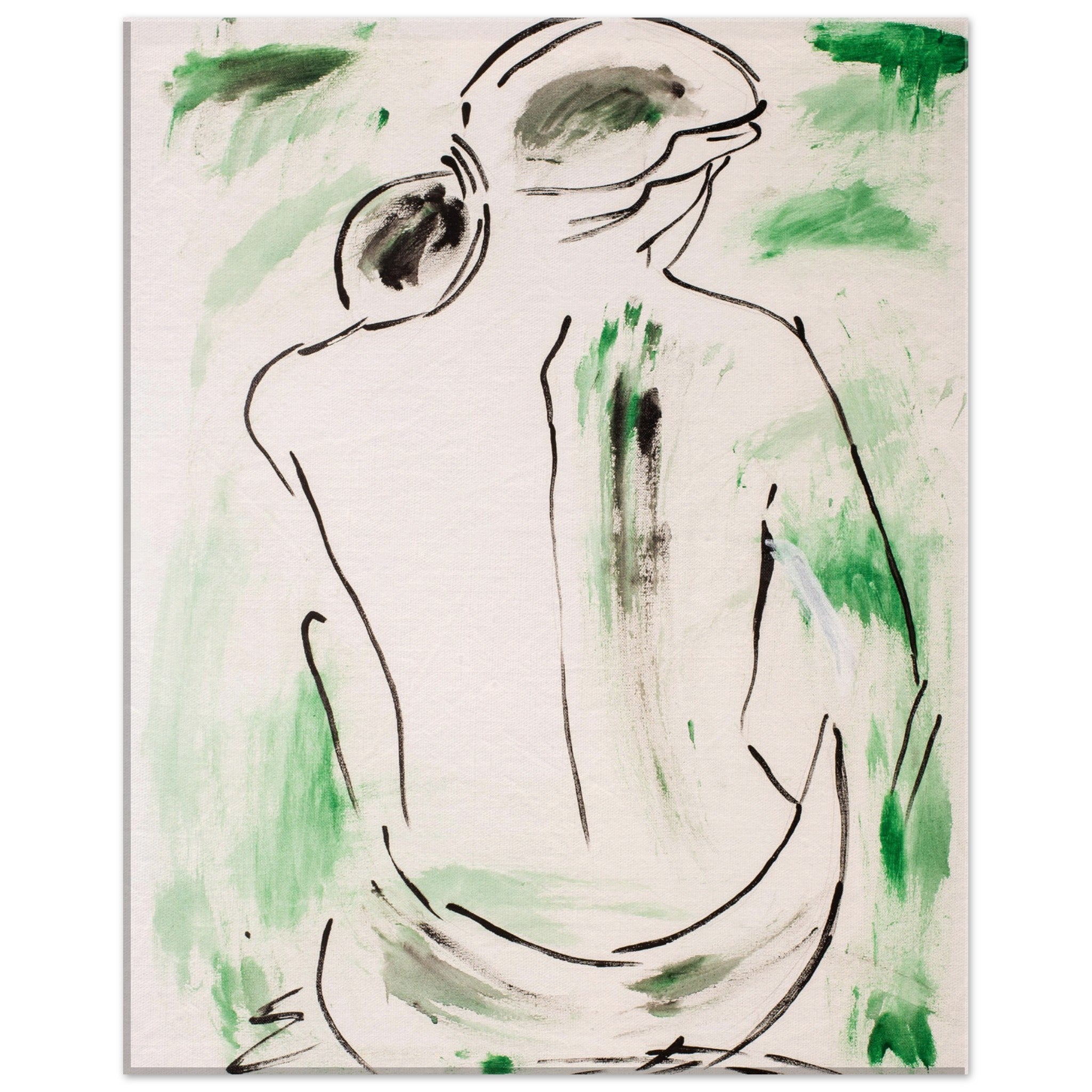 Backless Lady Sketch using Acrylic on Canvas