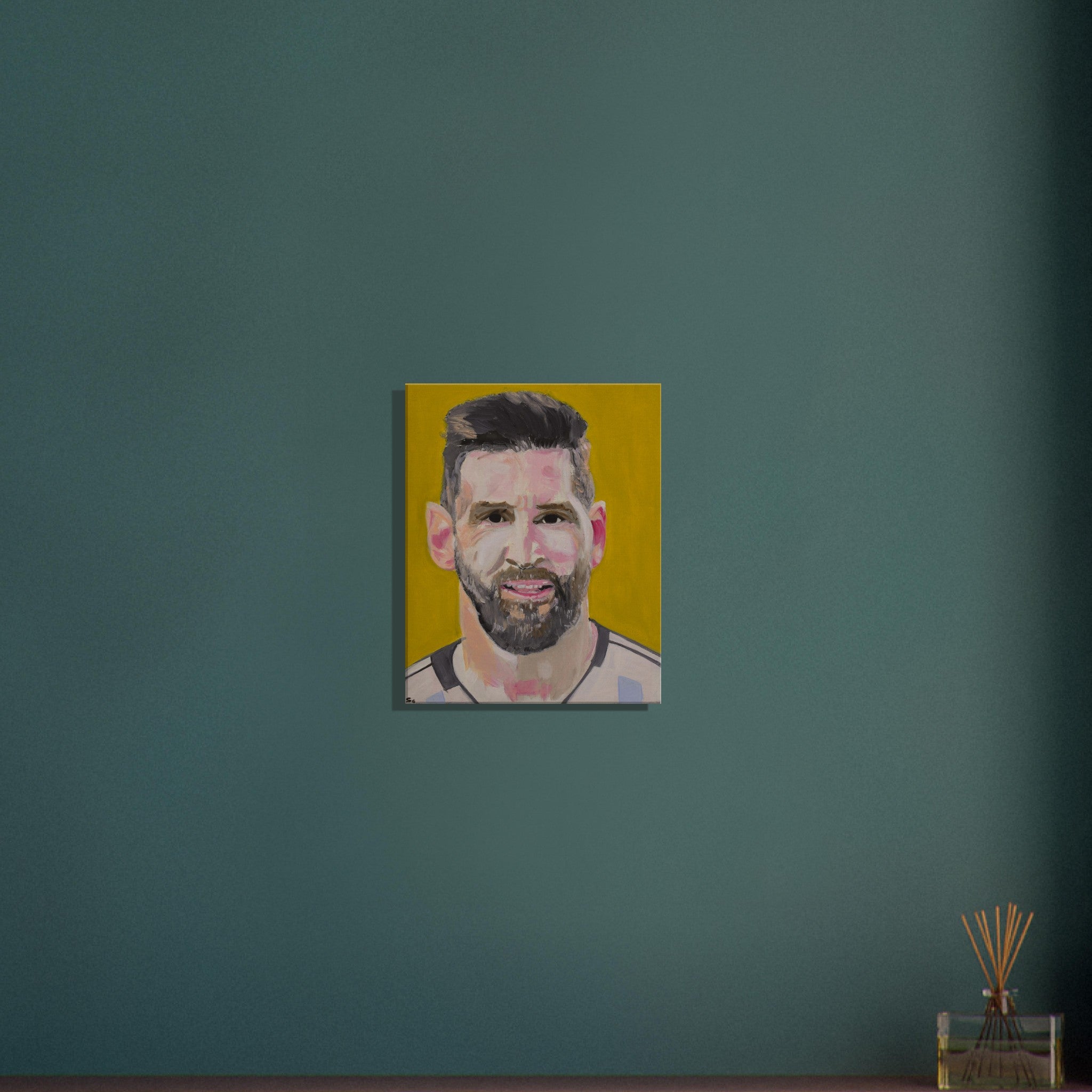 King of Soccer Lionel Messi Premium Museum Quality Canvas Oil Painting Hand Painted