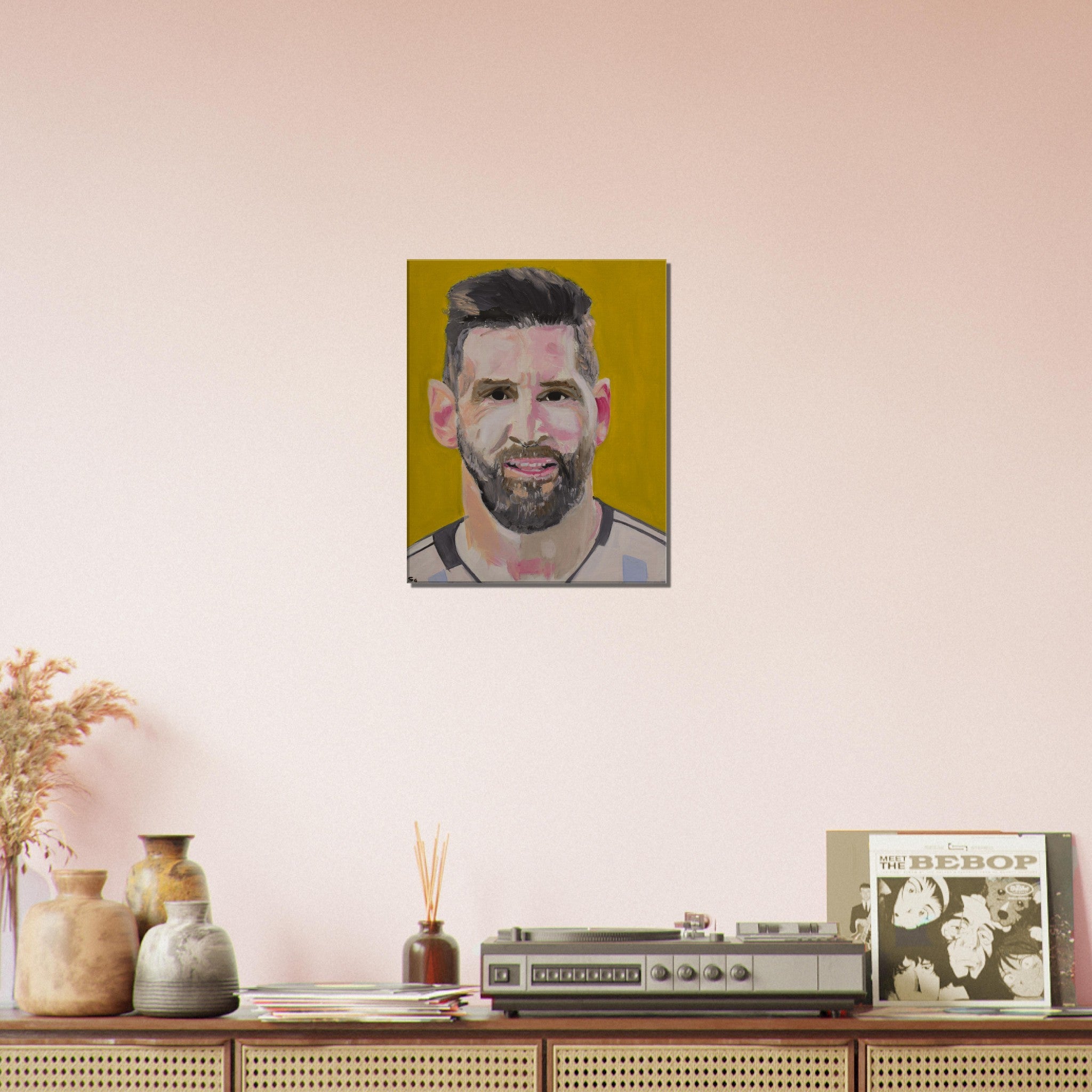 King of Soccer Lionel Messi Premium Museum Quality Canvas Oil Painting Hand Painted