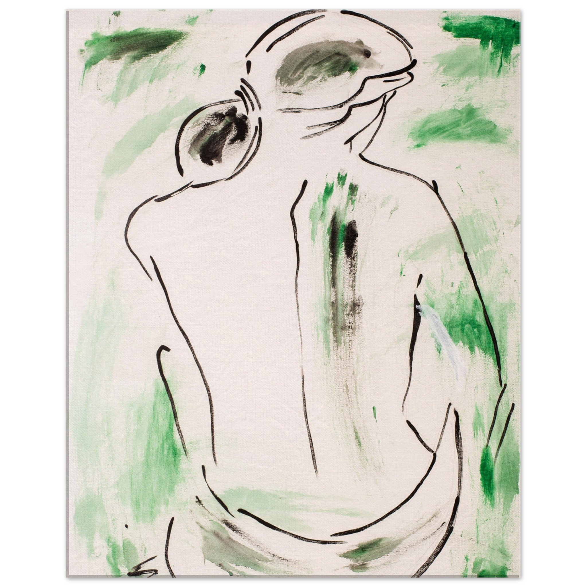 Backless Lady Sketch using Acrylic on Canvas