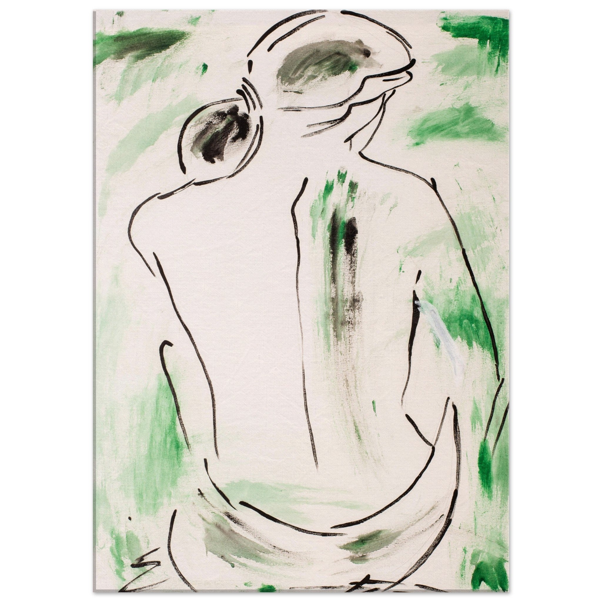 Backless Lady Sketch using Acrylic on Canvas