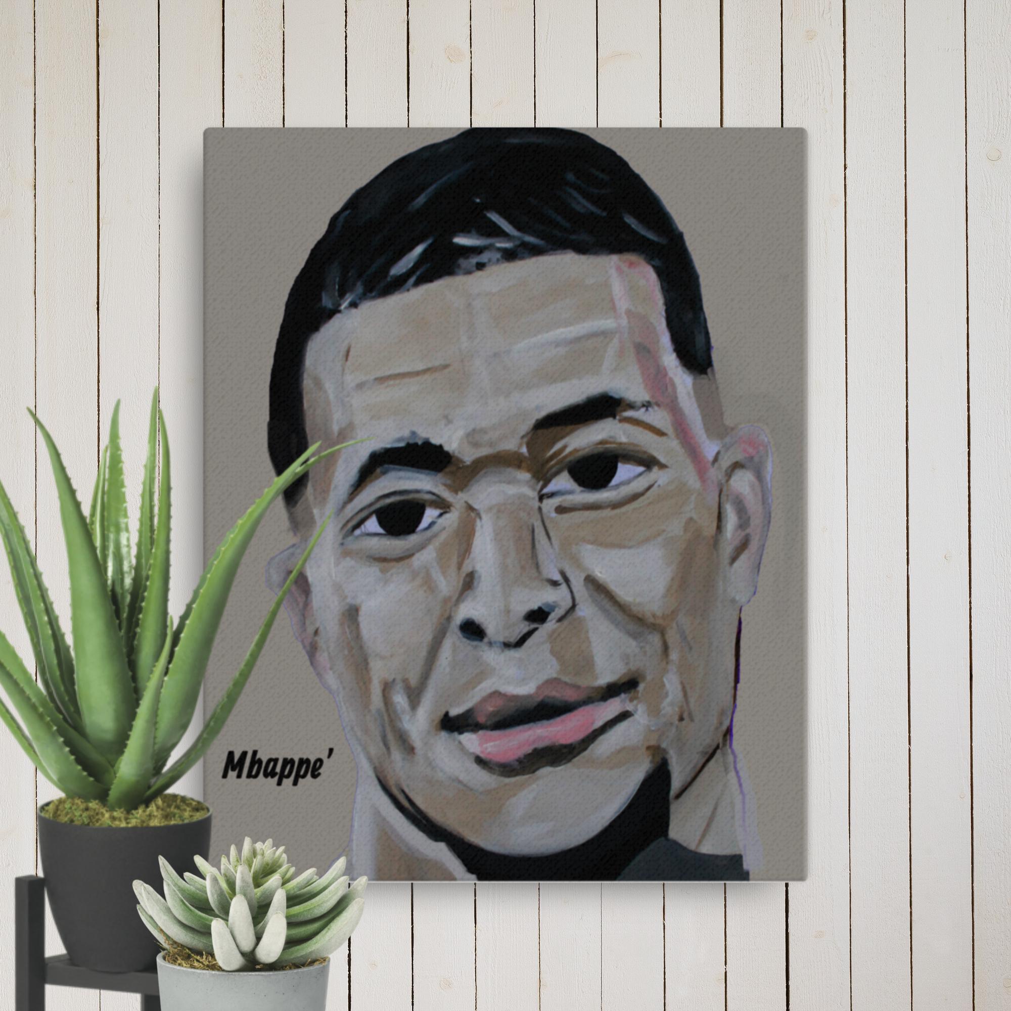 This is Kylian Mbappe' Oil on Canvas