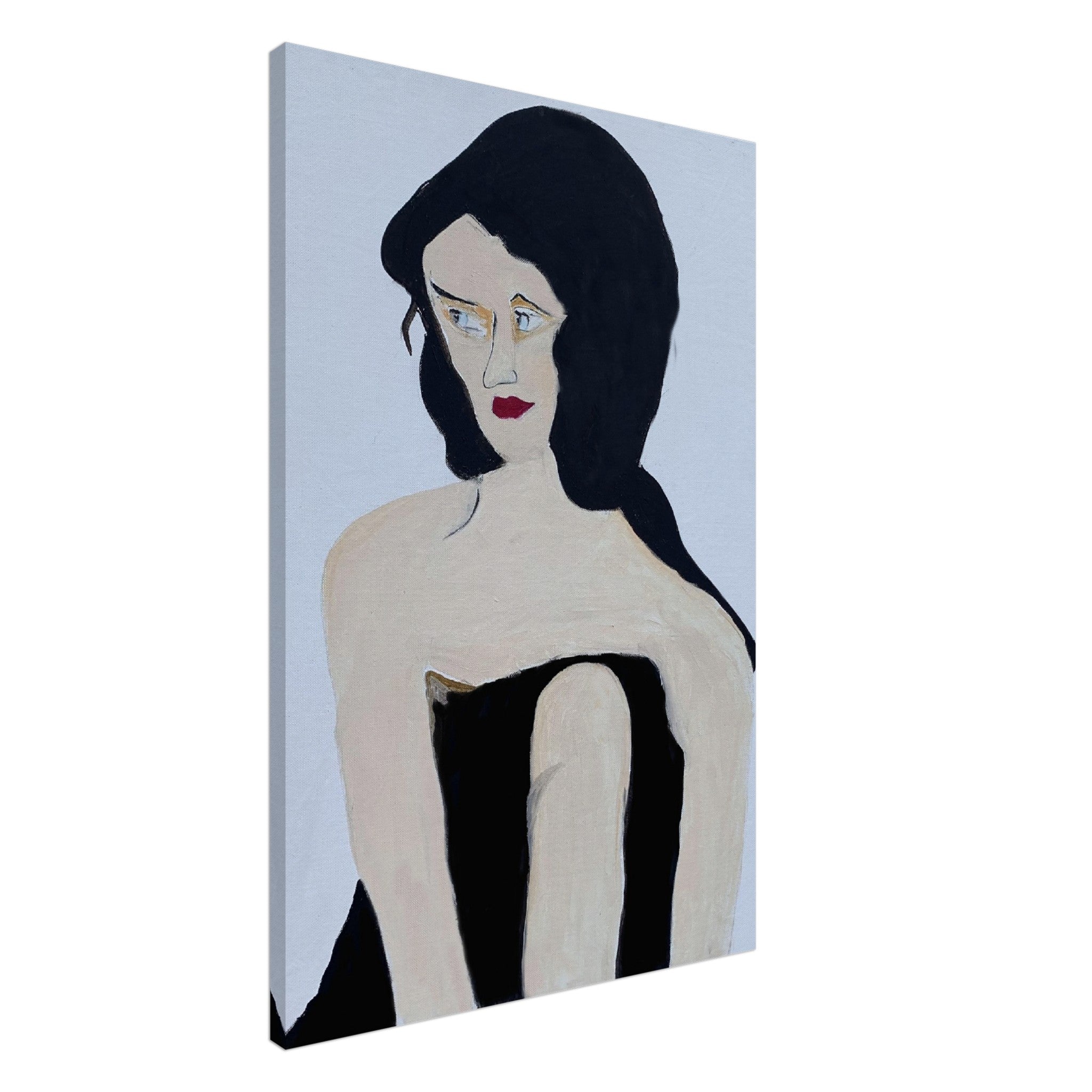 Canvas Print of a sitting Lady