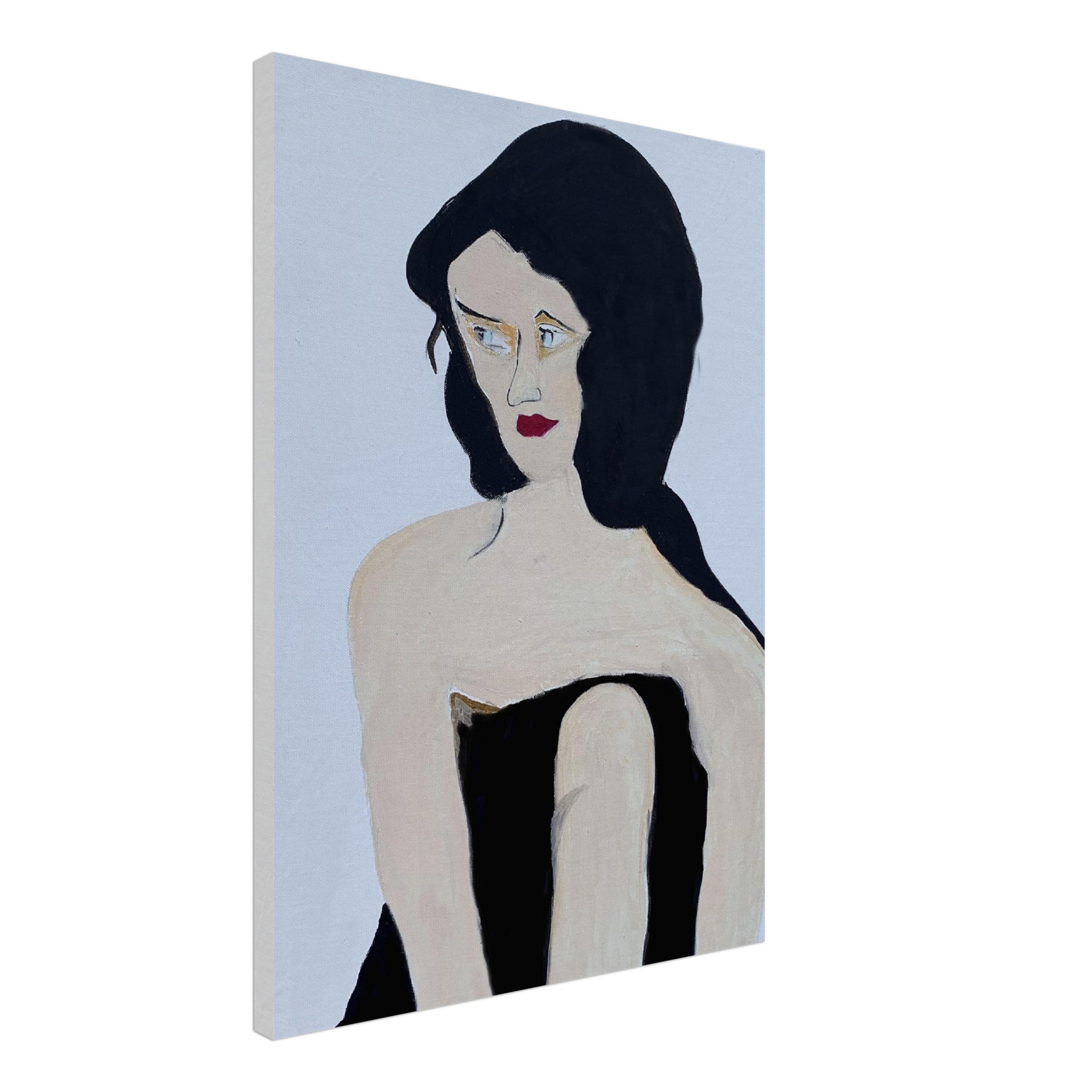 Canvas Print of a sitting Lady