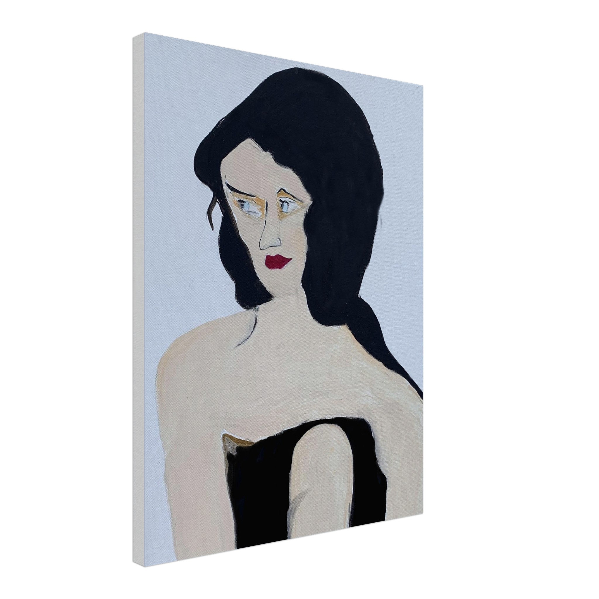 Canvas Print of a sitting Lady