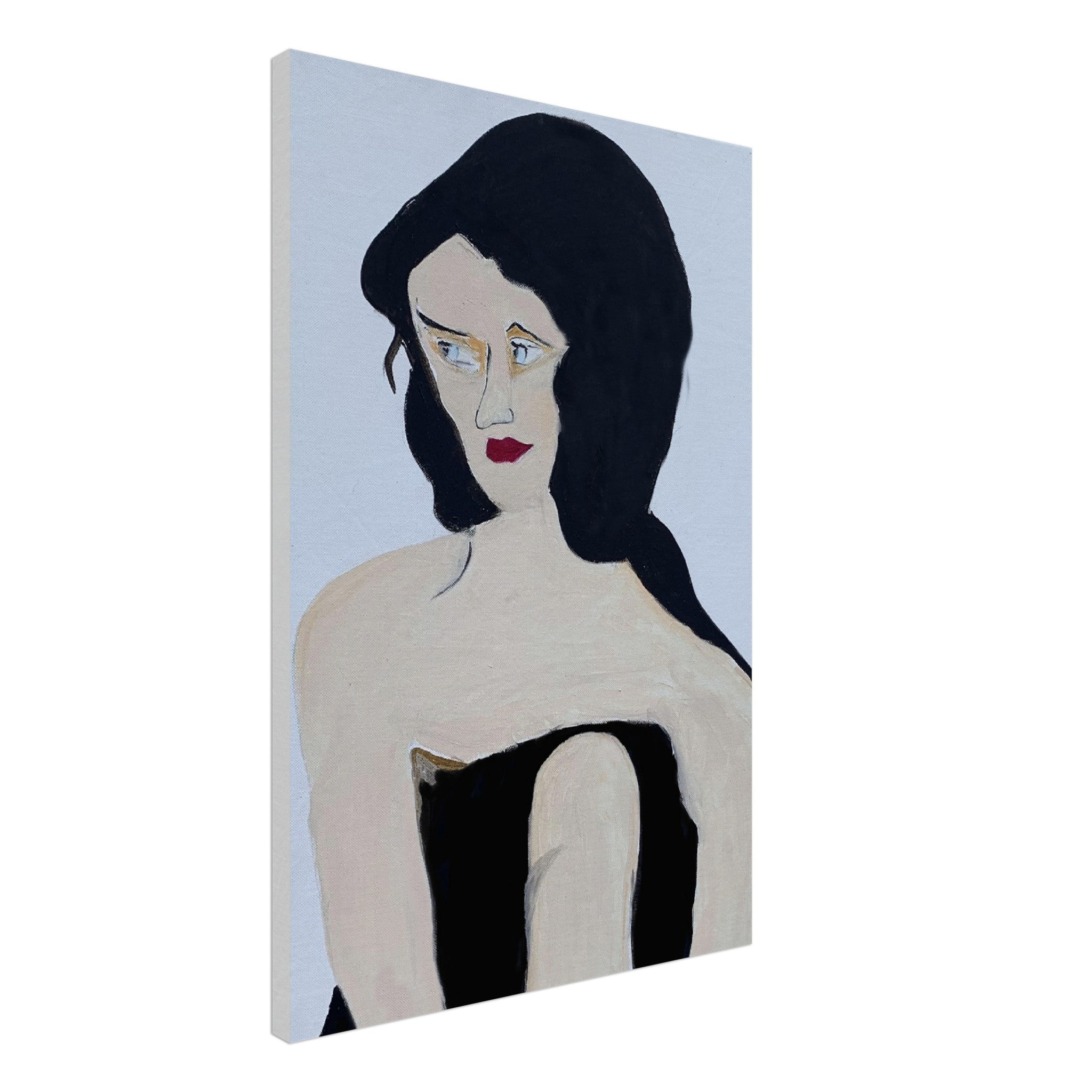 Canvas Print of a sitting Lady