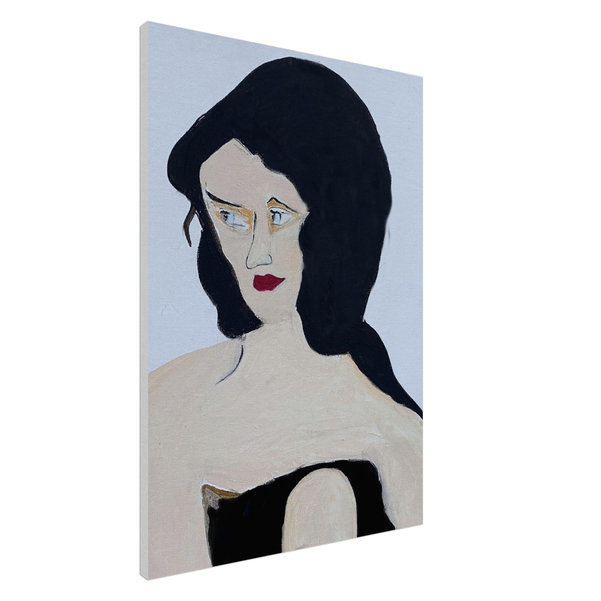 Canvas Print of a sitting Lady